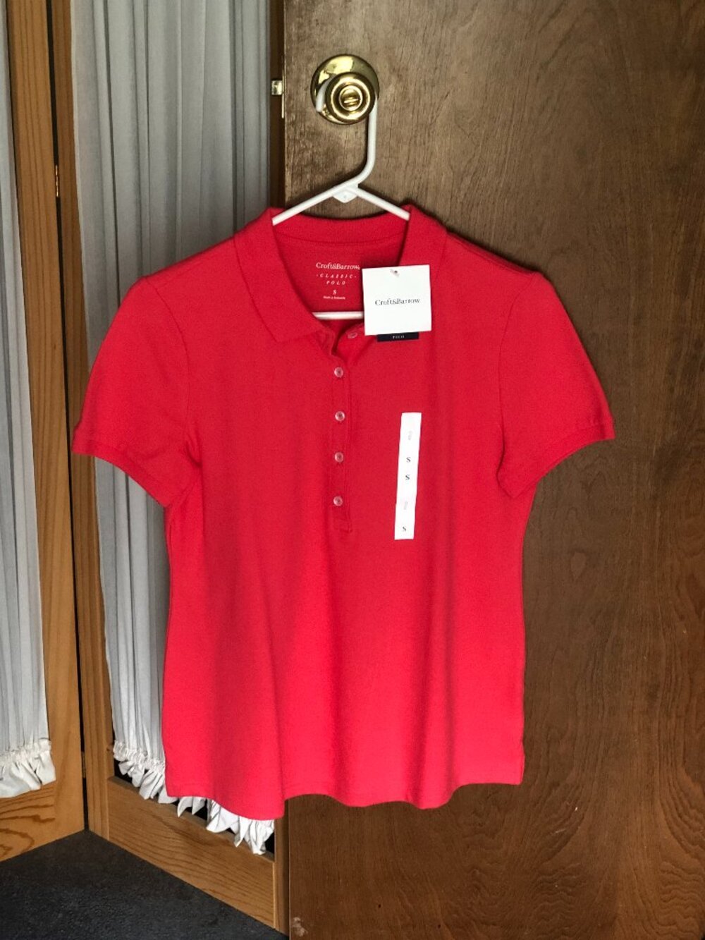 NWT Croft & Barrow Women's Polo Red Shirt  Size Small S